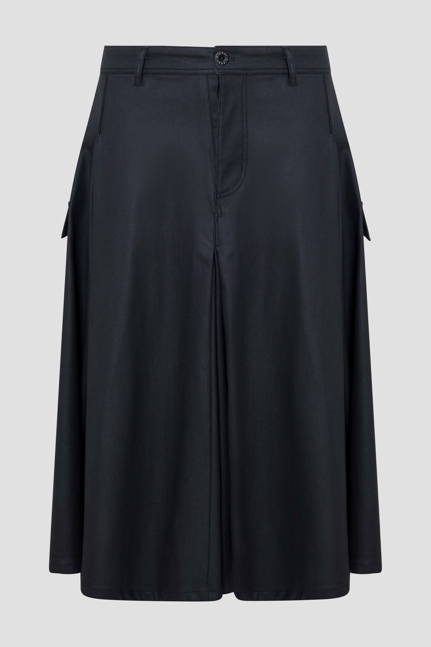 JNORIG Denim Pleated Skirt Black