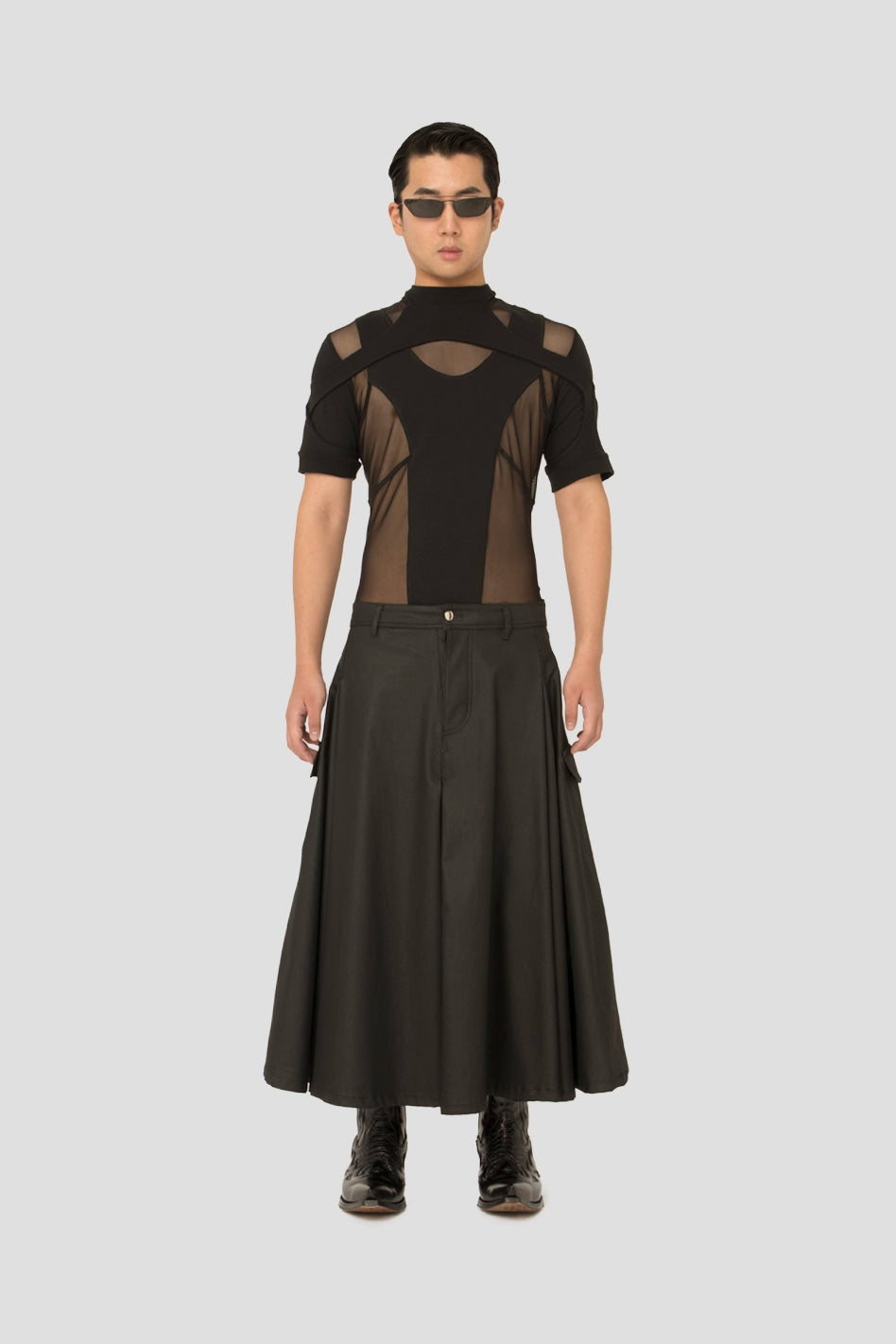 JNORIG Denim Pleated Skirt