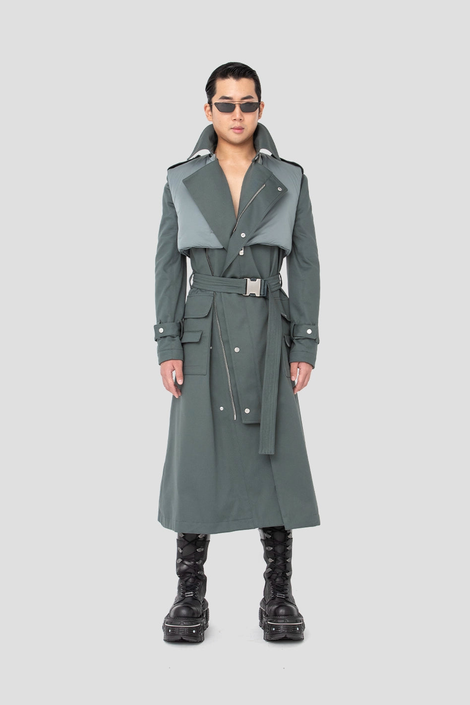 Trench Coat With Detachable Vest